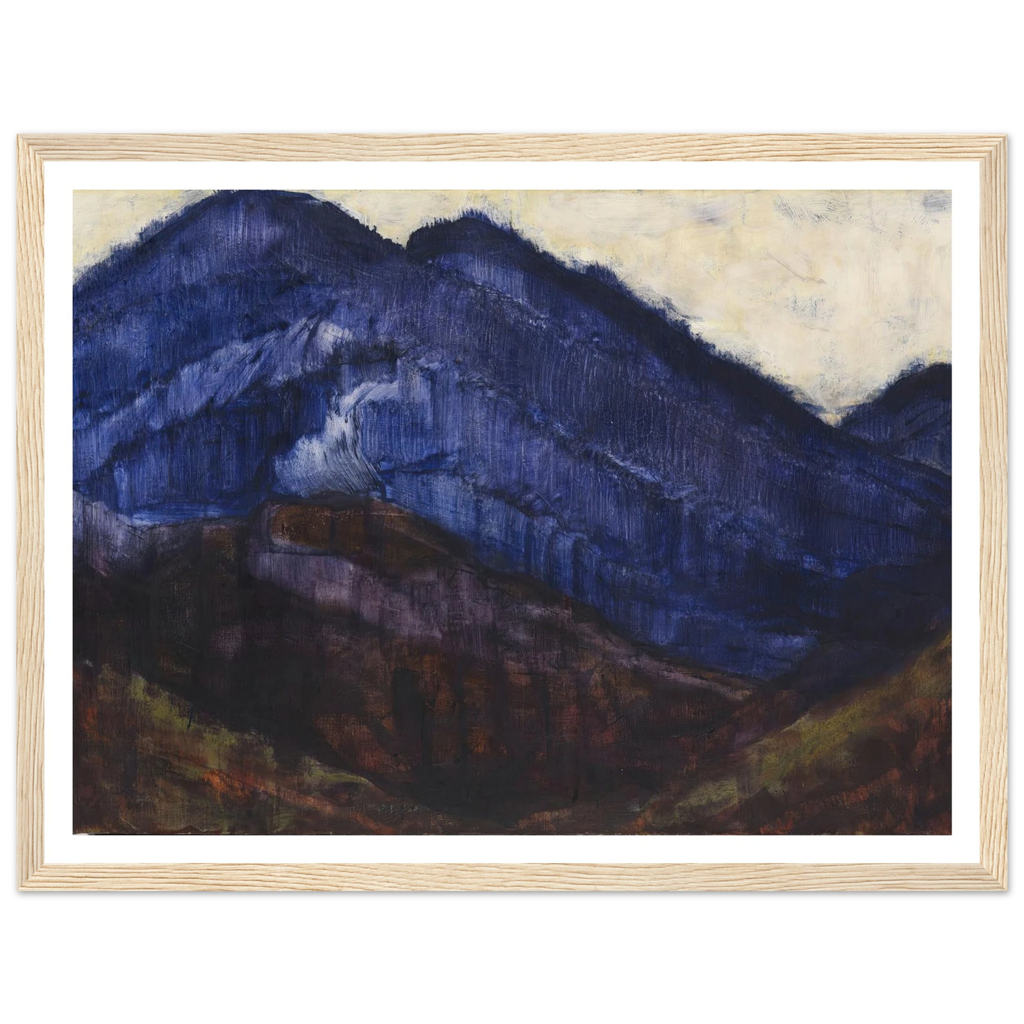 Die blauen Berge (ca 1912) Art Print | Christian Rohlfs - Framed Poster - 30x40 cm / 12x16″ - Black frame