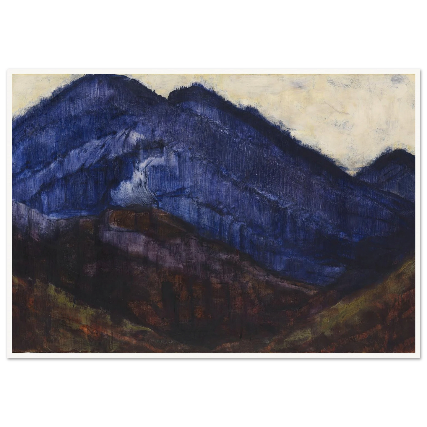 Die blauen Berge (ca 1912) Art Print | Christian Rohlfs - Framed Poster - 30x40 cm / 12x16″ - Black frame