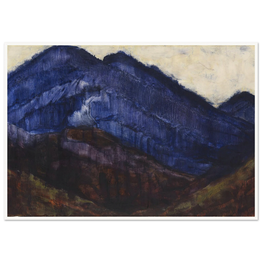 Die blauen Berge (ca 1912) Art Print | Christian Rohlfs - Framed Poster - 30x40 cm / 12x16″ - Black frame