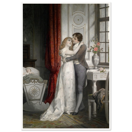 Die glückliche Familie Art Print | Carl Schweninger Jr - Framed Poster - 30x40 cm / 12x16″ - Black frame