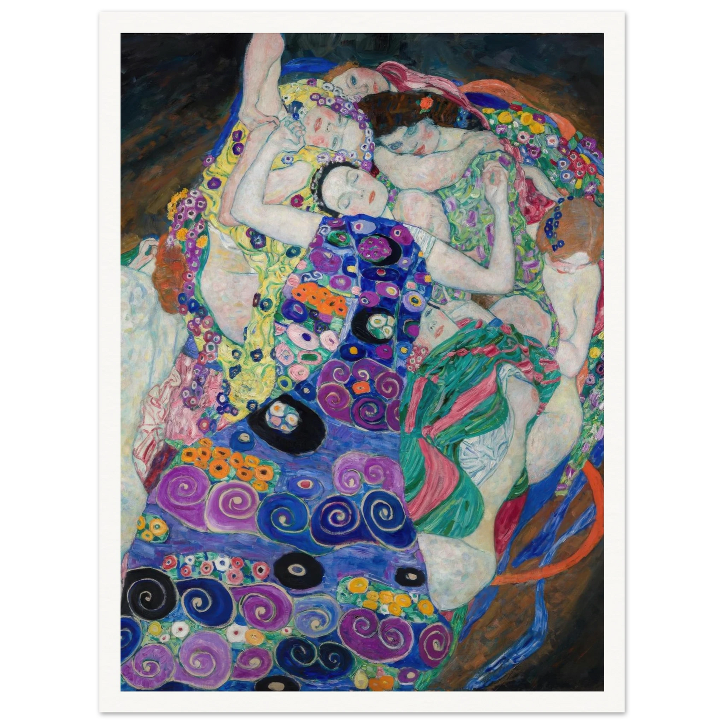 Die Jungfrau (The Virgin) (1913) Art Print | Gustav Klimt - Framed Poster - 30x40 cm / 12x16″ - Black frame