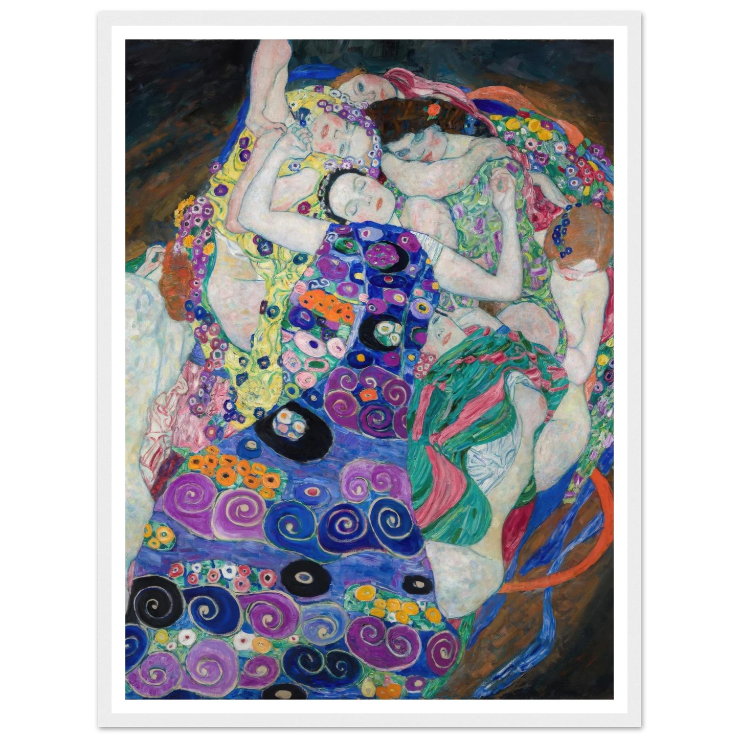 Die Jungfrau (The Virgin) (1913) Art Print | Gustav Klimt - Framed Poster - 30x40 cm / 12x16″ - Black frame