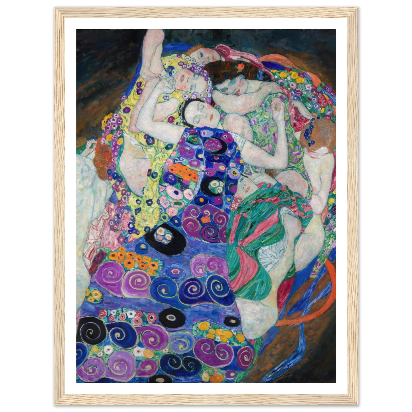 Die Jungfrau (The Virgin) (1913) Art Print | Gustav Klimt - Framed Poster - 30x40 cm / 12x16″ - Black frame