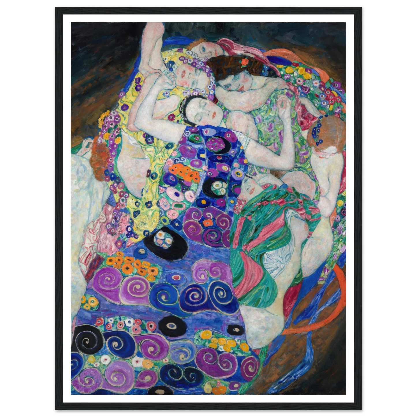 Die Jungfrau (The Virgin) (1913) Art Print | Gustav Klimt - Framed Poster - 30x40 cm / 12x16″ - Black frame
