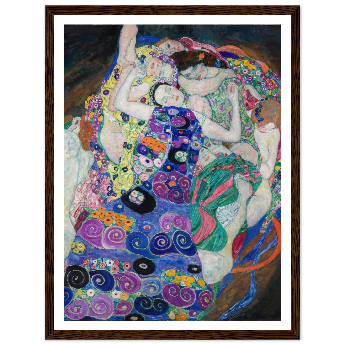 Die Jungfrau (The Virgin) (1913) Art Print | Gustav Klimt - Framed Poster - 30x40 cm / 12x16″ - Black frame