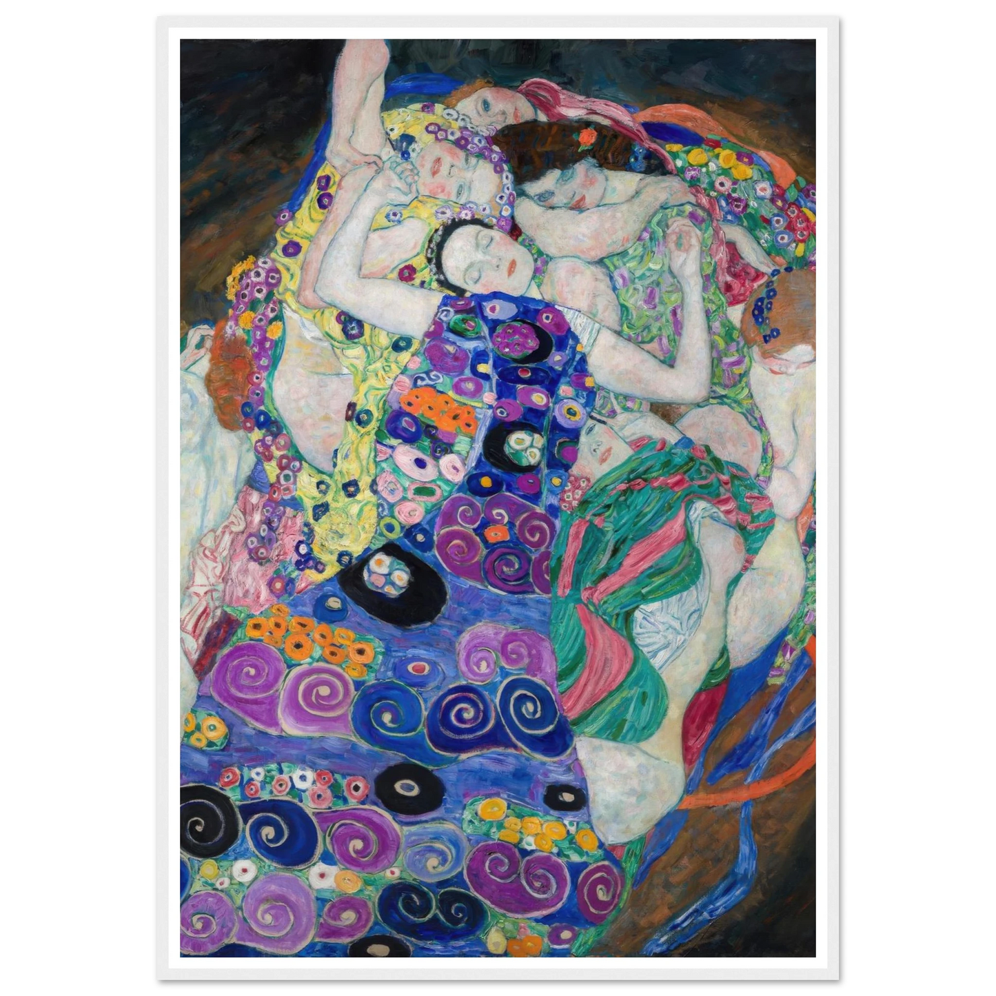 Die Jungfrau (The Virgin) (1913) Art Print | Gustav Klimt - Framed Poster - 30x40 cm / 12x16″ - Black frame