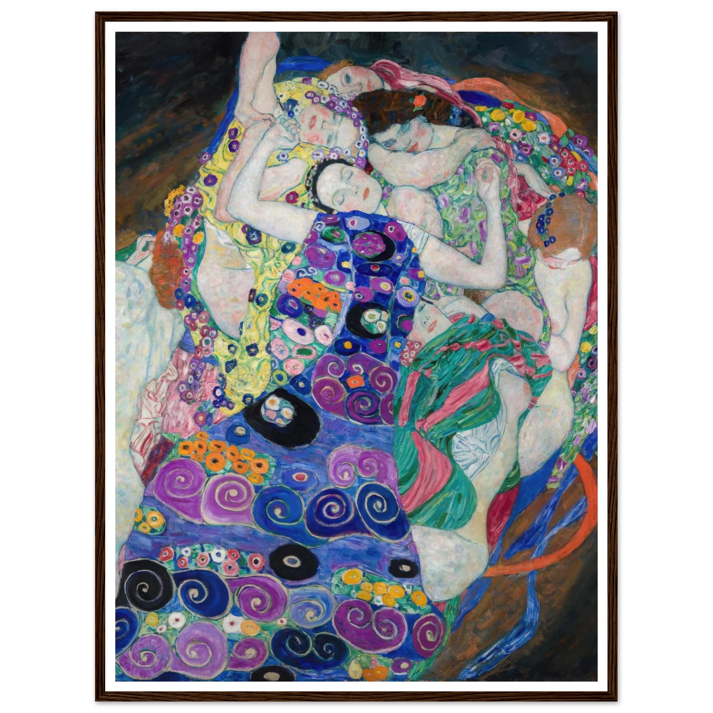 Die Jungfrau (The Virgin) (1913) Art Print | Gustav Klimt - Framed Poster - 30x40 cm / 12x16″ - Black frame