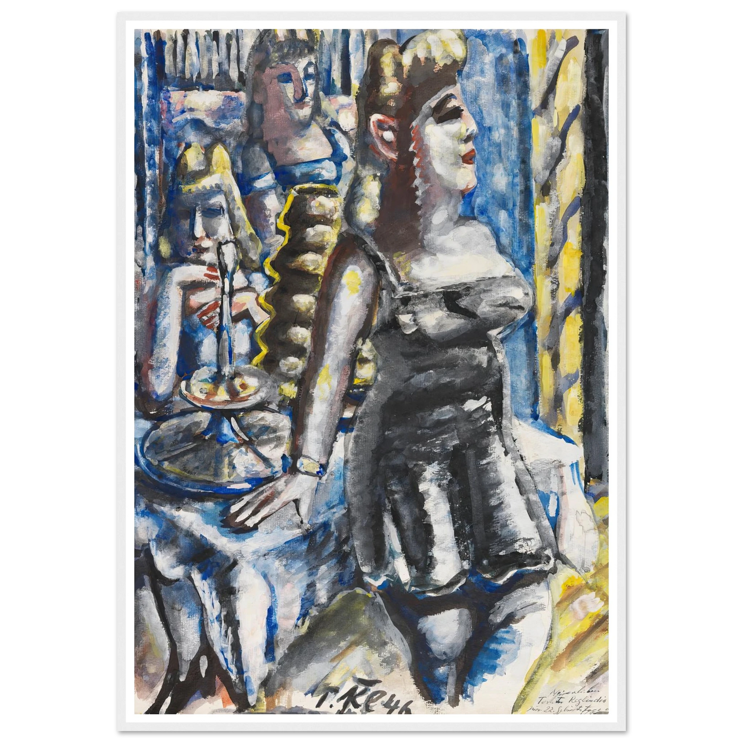 Die Kuchenbar (1946) Art Print | Paul Kleinschmidt - Framed Poster - 30x40 cm / 12x16″ - Black frame