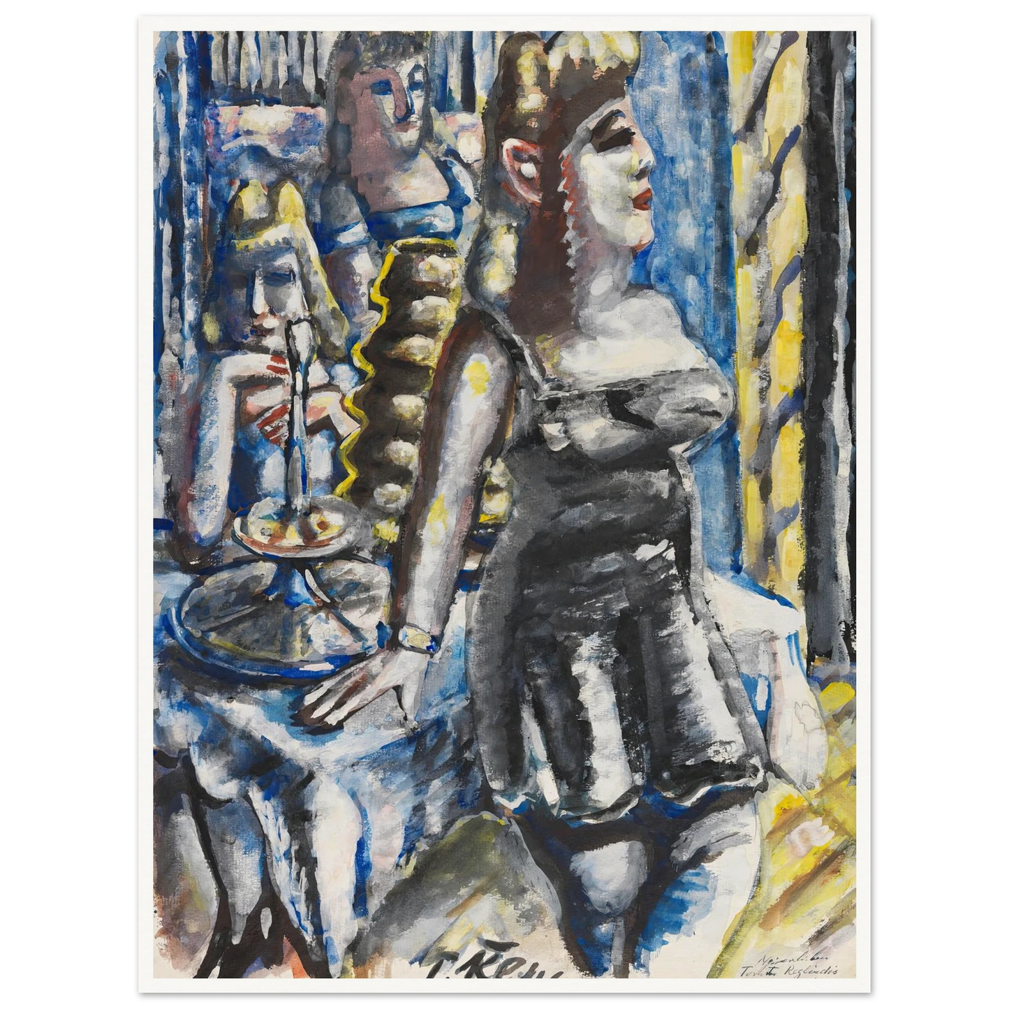 Die Kuchenbar (1946) Art Print | Paul Kleinschmidt - Framed Poster - 30x40 cm / 12x16″ - Black frame