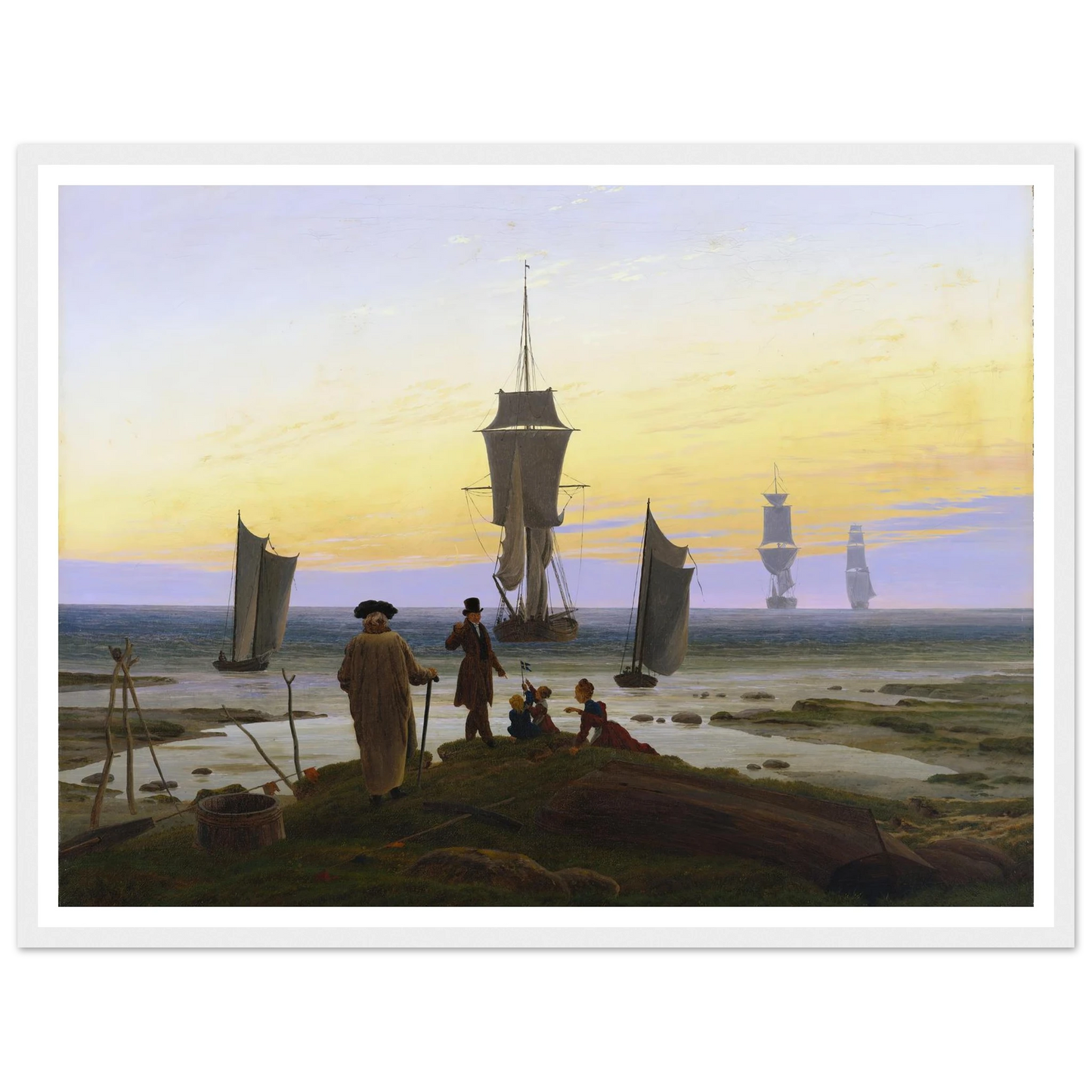 Die Lebensstufen Art Print | Caspar David Friedrich - Framed Poster - 30x40 cm / 12x16″ - Black frame