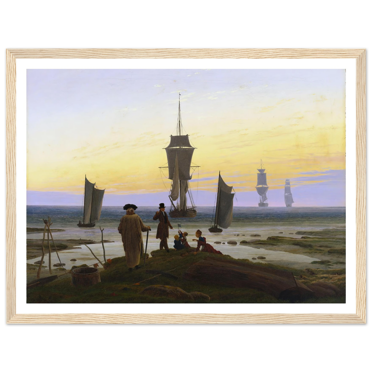 Die Lebensstufen Art Print | Caspar David Friedrich - Framed Poster - 30x40 cm / 12x16″ - Black frame