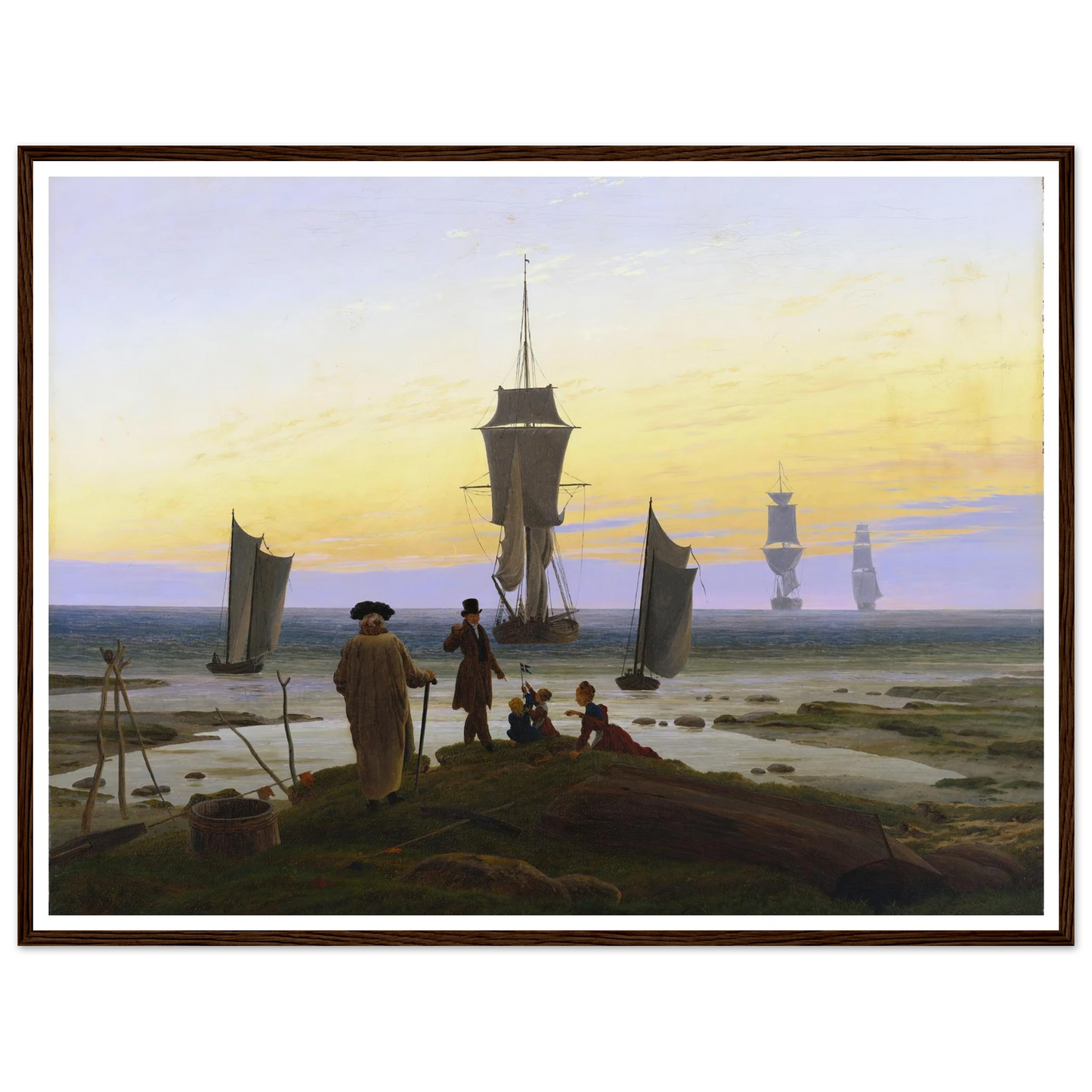 Die Lebensstufen Art Print | Caspar David Friedrich - Framed Poster - 30x40 cm / 12x16″ - Black frame