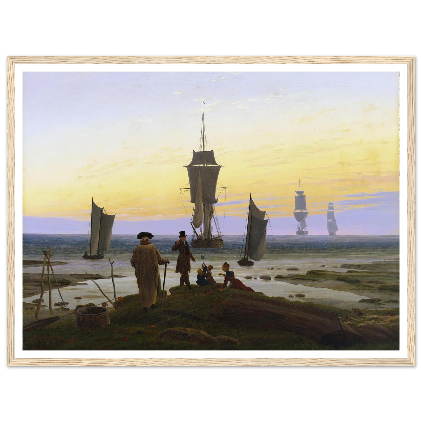 Die Lebensstufen Art Print | Caspar David Friedrich - Framed Poster - 30x40 cm / 12x16″ - Black frame