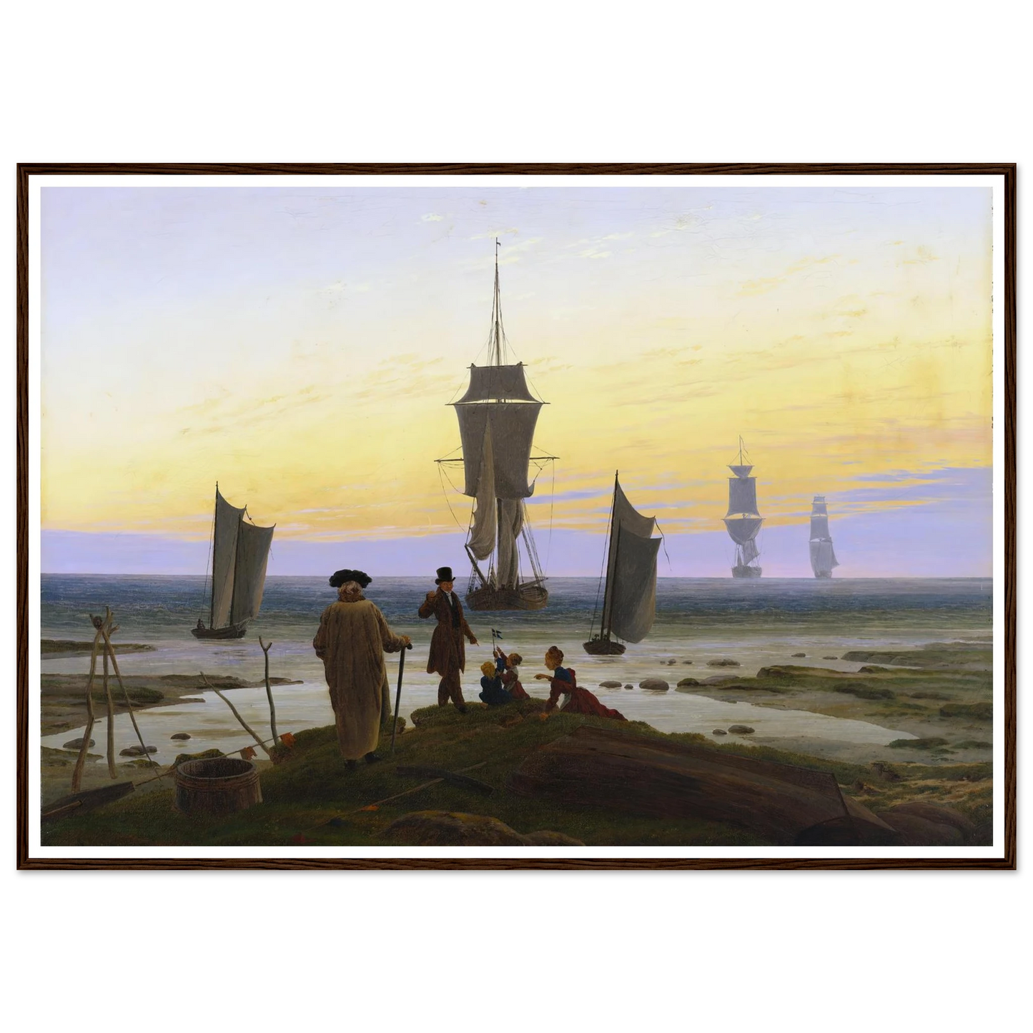 Die Lebensstufen Art Print | Caspar David Friedrich - Framed Poster - 30x40 cm / 12x16″ - Black frame