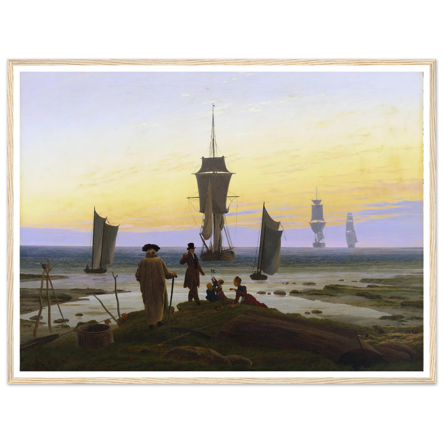 Die Lebensstufen Art Print | Caspar David Friedrich - Framed Poster - 30x40 cm / 12x16″ - Black frame
