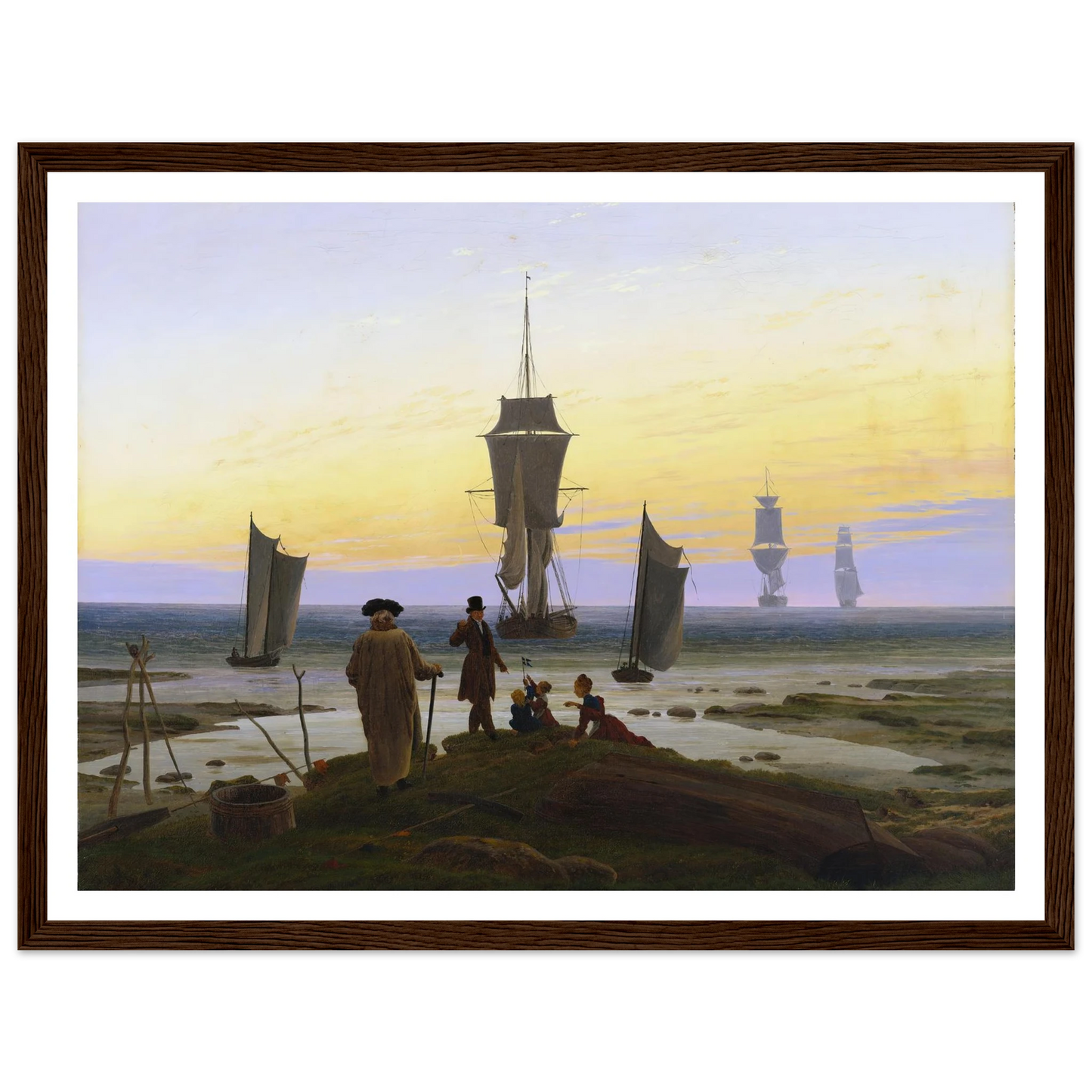Die Lebensstufen Art Print | Caspar David Friedrich - Framed Poster - 30x40 cm / 12x16″ - Black frame