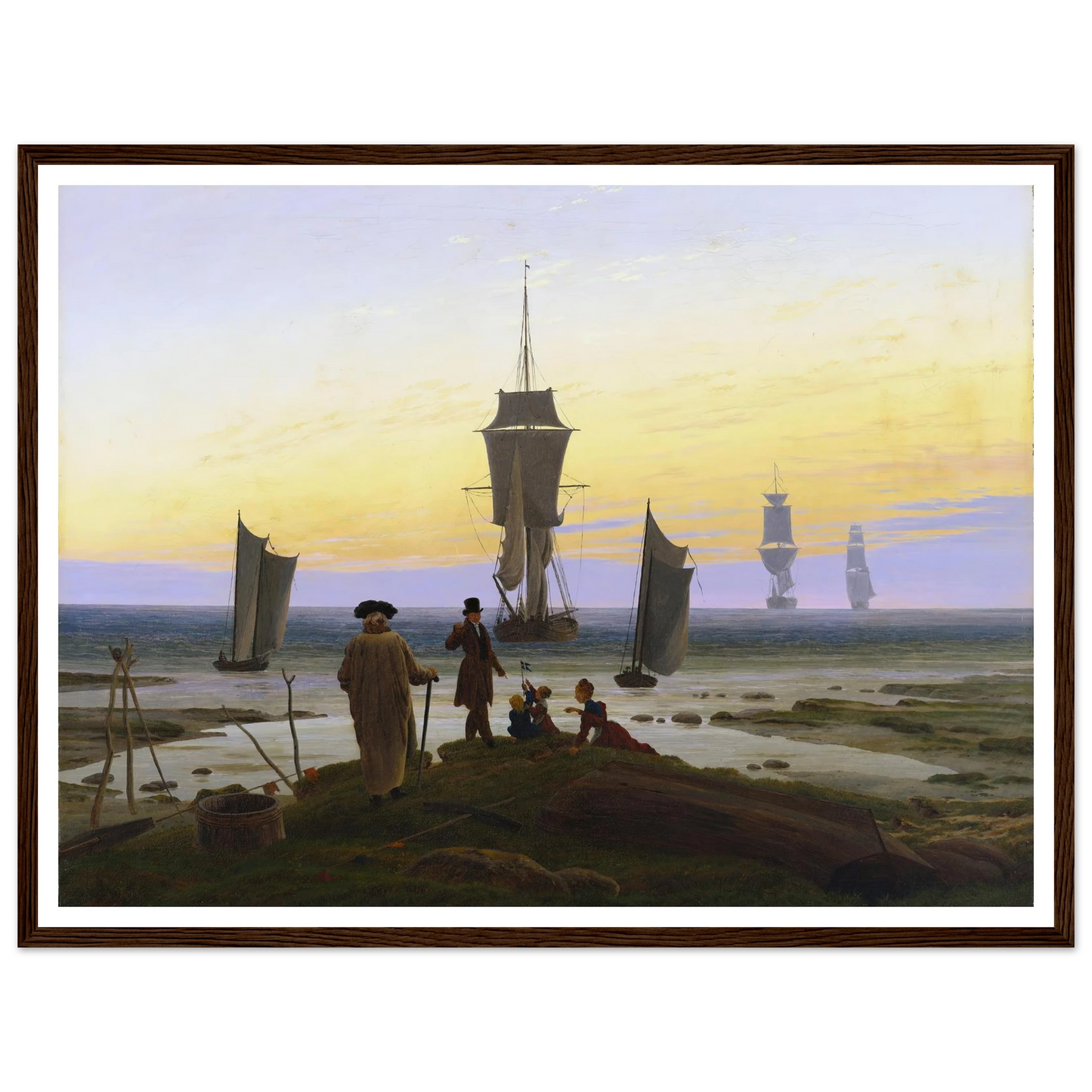 Die Lebensstufen Art Print | Caspar David Friedrich - Framed Poster - 30x40 cm / 12x16″ - Black frame