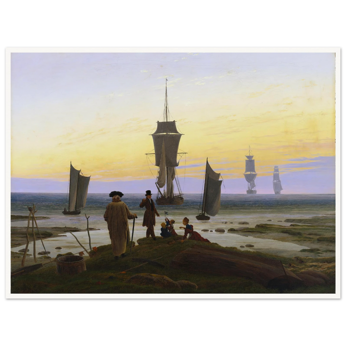 Die Lebensstufen Art Print | Caspar David Friedrich - Framed Poster - 30x40 cm / 12x16″ - Black frame