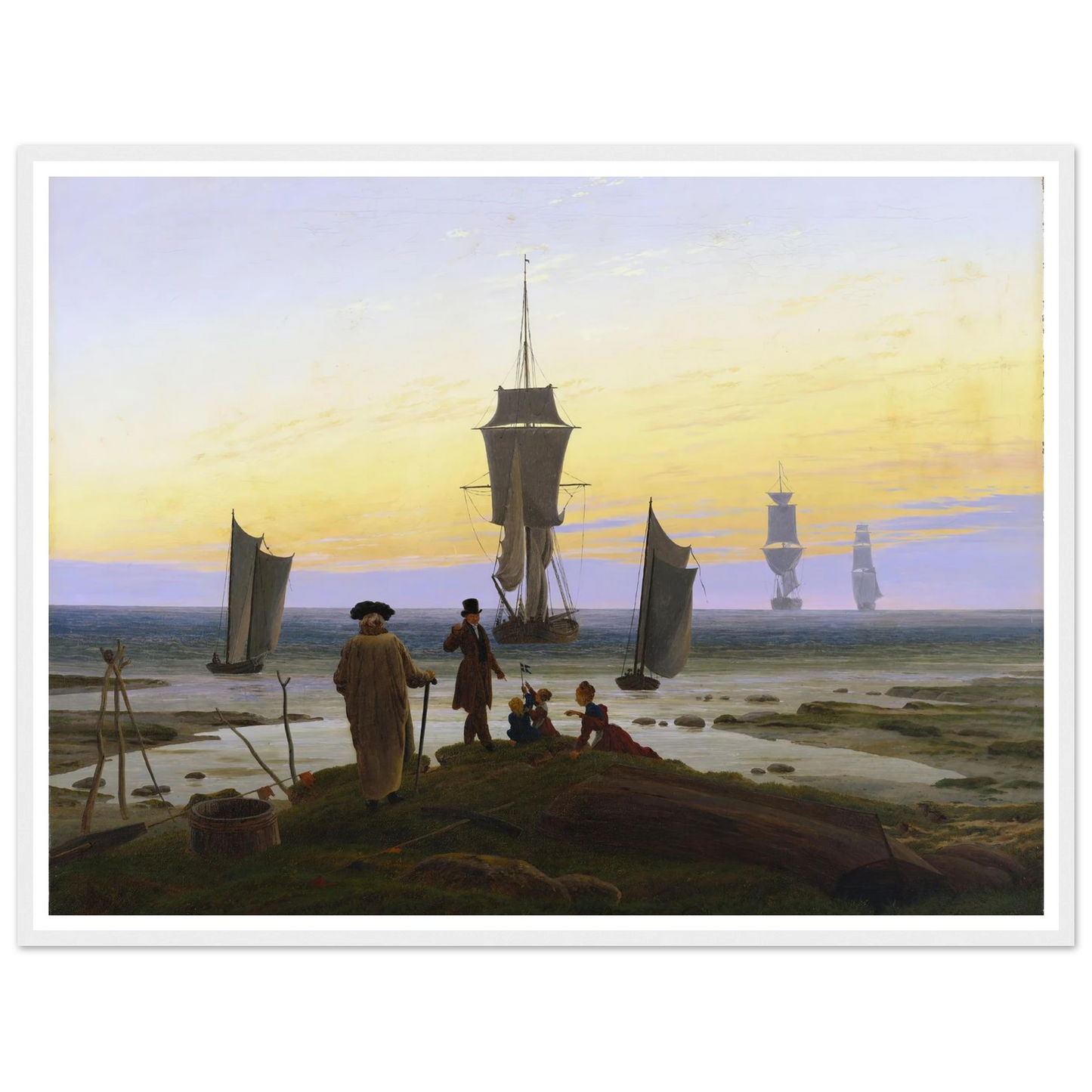 Die Lebensstufen Art Print | Caspar David Friedrich - Framed Poster - 30x40 cm / 12x16″ - Black frame