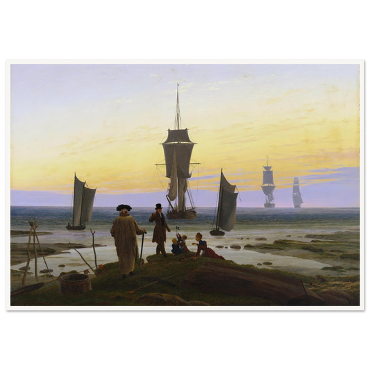 Die Lebensstufen Art Print | Caspar David Friedrich - Framed Poster - 30x40 cm / 12x16″ - Black frame