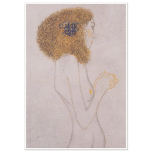 Die Leiden der schwachen Menschen (1902) Art Print | Gustav Klimt - Framed Poster - 30x40 cm / 12x16″ - Black frame