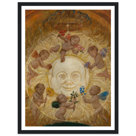 Die Sonne (1906) Art Print | Hans Thoma - Framed Poster - 30x40 cm / 12x16″ - Black frame