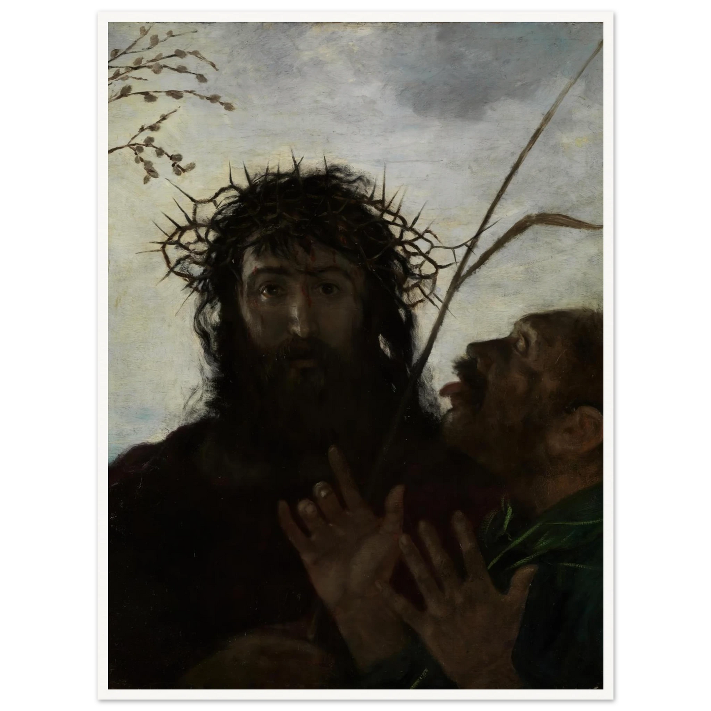 Die Verspottung Jesu Art Print | Hans Thoma - Framed Poster - 30x40 cm / 12x16″ - Black frame