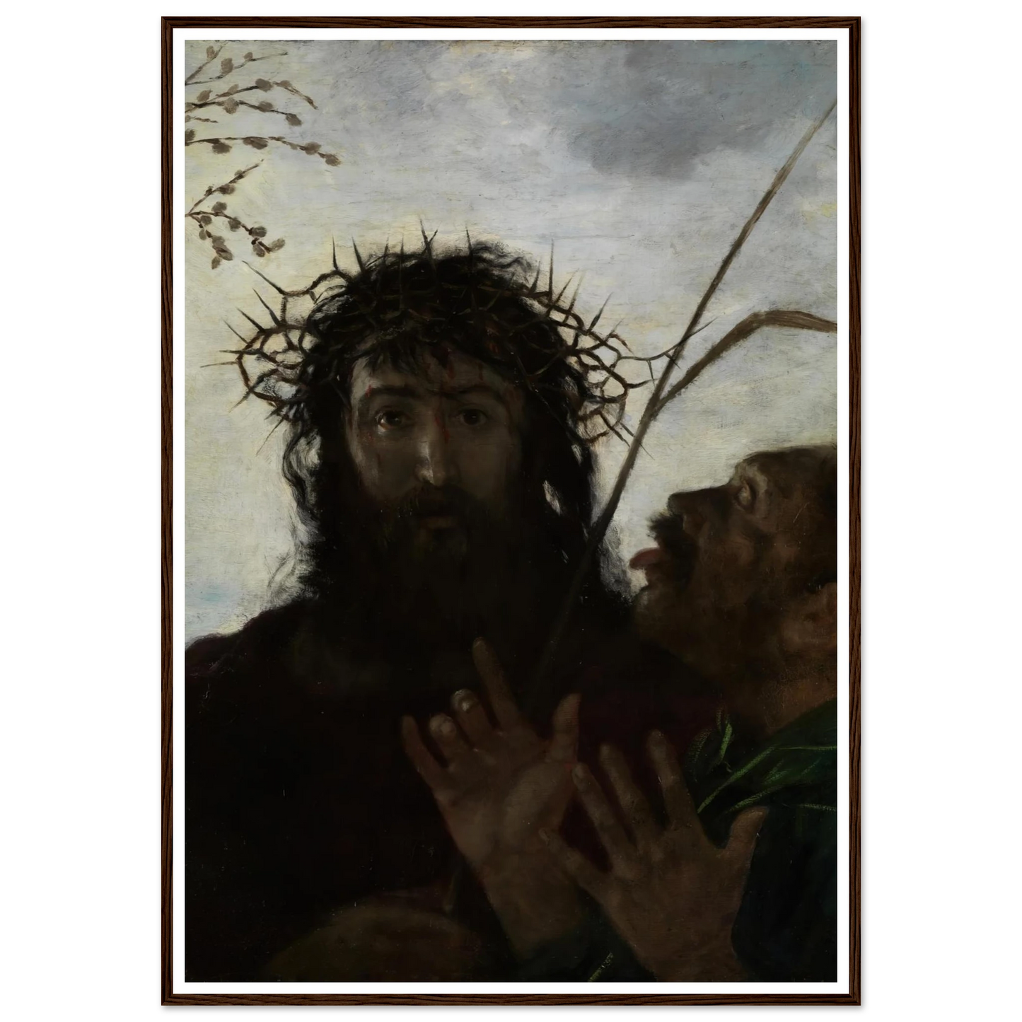 Die Verspottung Jesu Art Print | Hans Thoma - Framed Poster - 30x40 cm / 12x16″ - Black frame