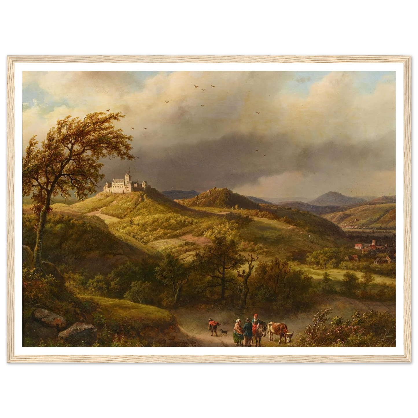Die Wartburg bei Eisenach (1858) Art Print | Barend Cornelis Koekkoek - Framed Poster - 30x40 cm / 12x16″ - Black frame