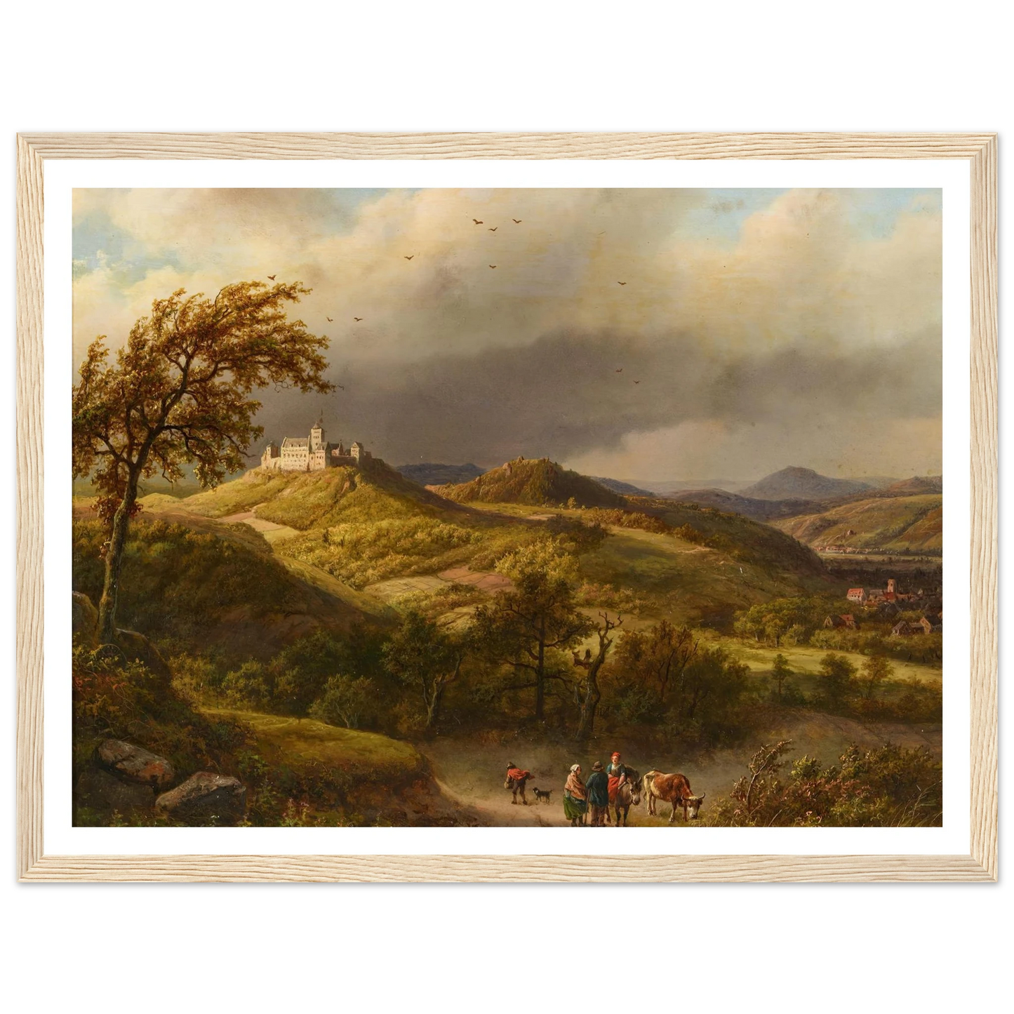 Die Wartburg bei Eisenach (1858) Art Print | Barend Cornelis Koekkoek - Framed Poster - 30x40 cm / 12x16″ - Black frame