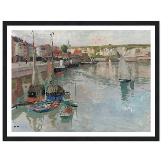 Dieppe (circa 1894) Art Print | Frits Thaulow - Framed Poster - 30x40 cm / 12x16″ - Black frame