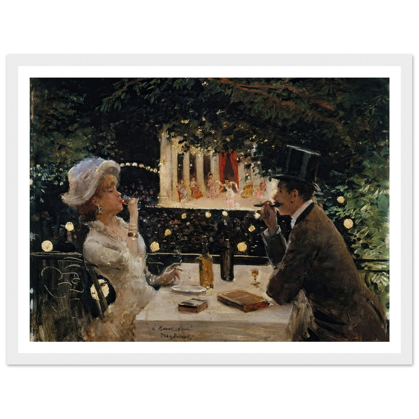 Dîner aux Ambassadeurs (1880) Art Print | Jean Beraud - Framed Poster - 30x40 cm / 12x16″ - Black frame