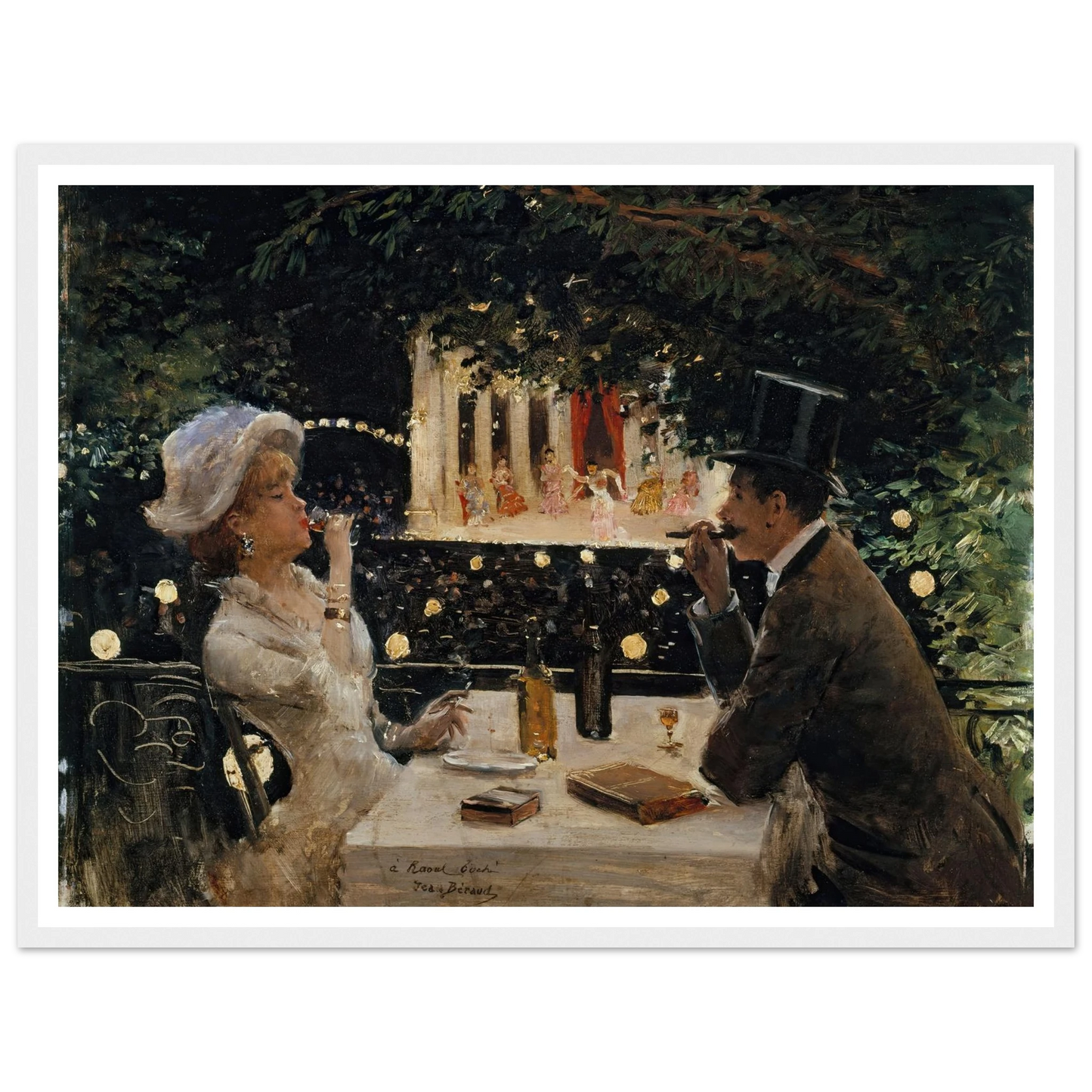 Dîner aux Ambassadeurs (1880) Art Print | Jean Beraud - Framed Poster - 30x40 cm / 12x16″ - Black frame