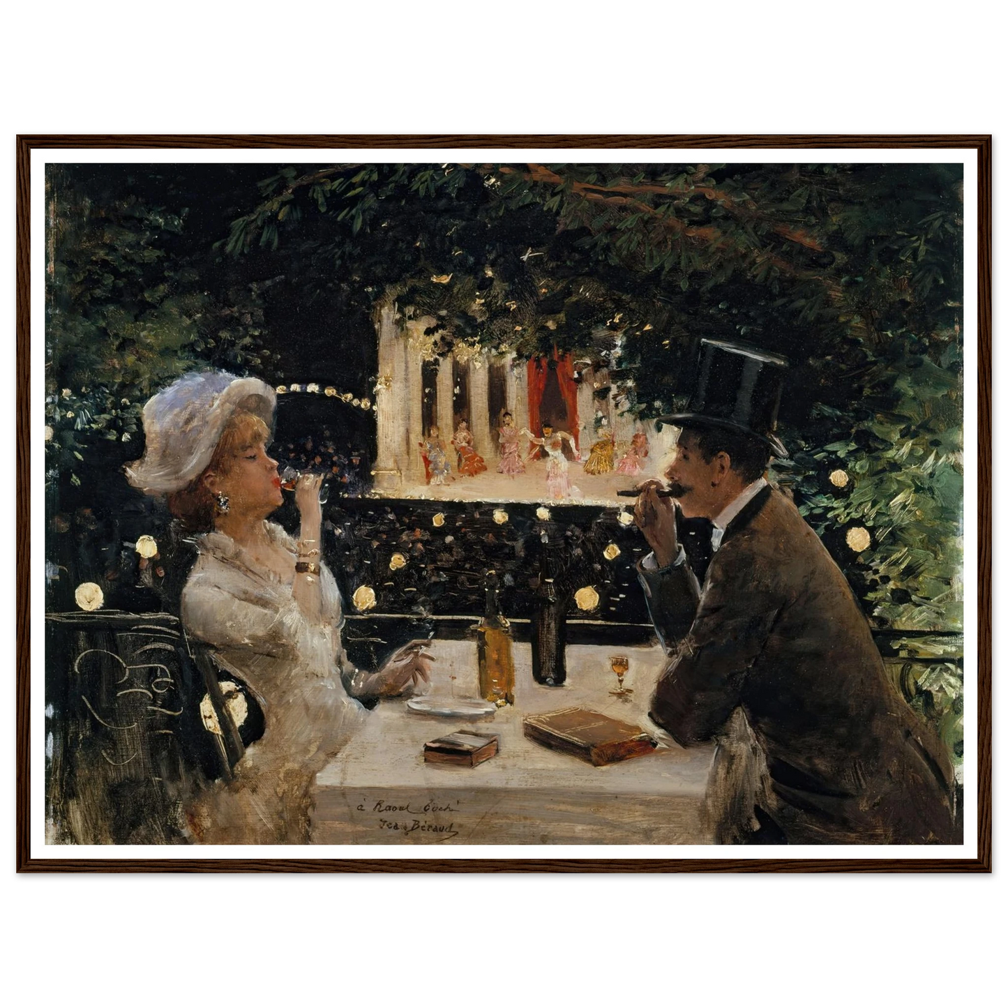 Dîner aux Ambassadeurs (1880) Art Print | Jean Beraud - Framed Poster - 30x40 cm / 12x16″ - Black frame