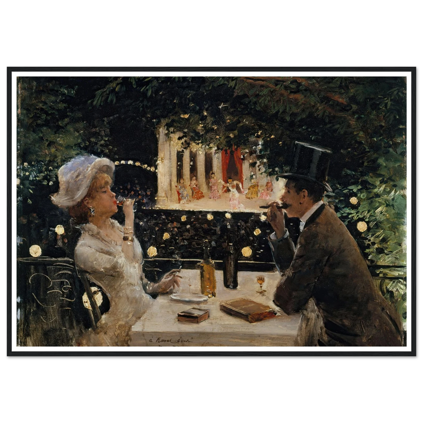 Dîner aux Ambassadeurs (1880) Art Print | Jean Beraud - Framed Poster - 30x40 cm / 12x16″ - Black frame