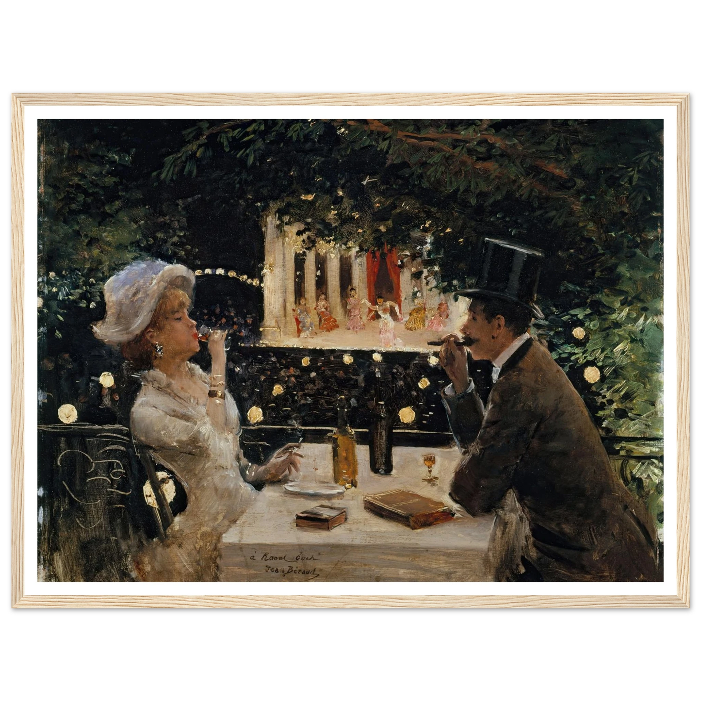 Dîner aux Ambassadeurs (1880) Art Print | Jean Beraud - Framed Poster - 30x40 cm / 12x16″ - Black frame