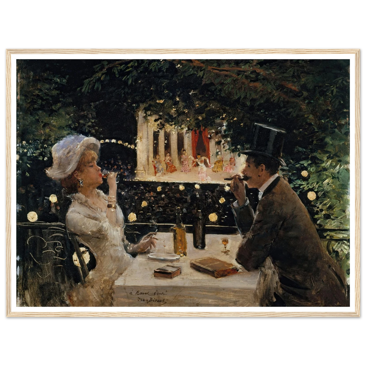 Dîner aux Ambassadeurs (1880) Art Print | Jean Beraud - Framed Poster - 30x40 cm / 12x16″ - Black frame