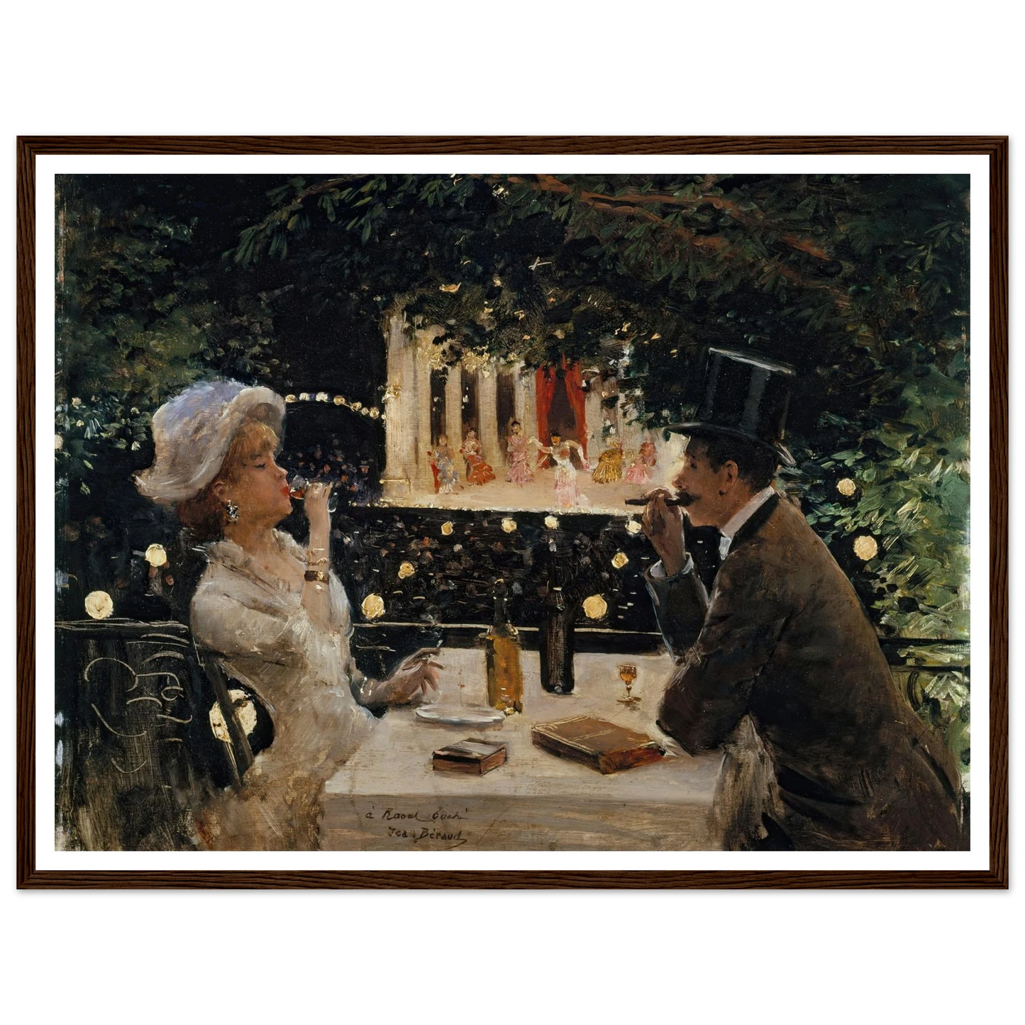 Dîner aux Ambassadeurs (1880) Art Print | Jean Beraud - Framed Poster - 30x40 cm / 12x16″ - Black frame