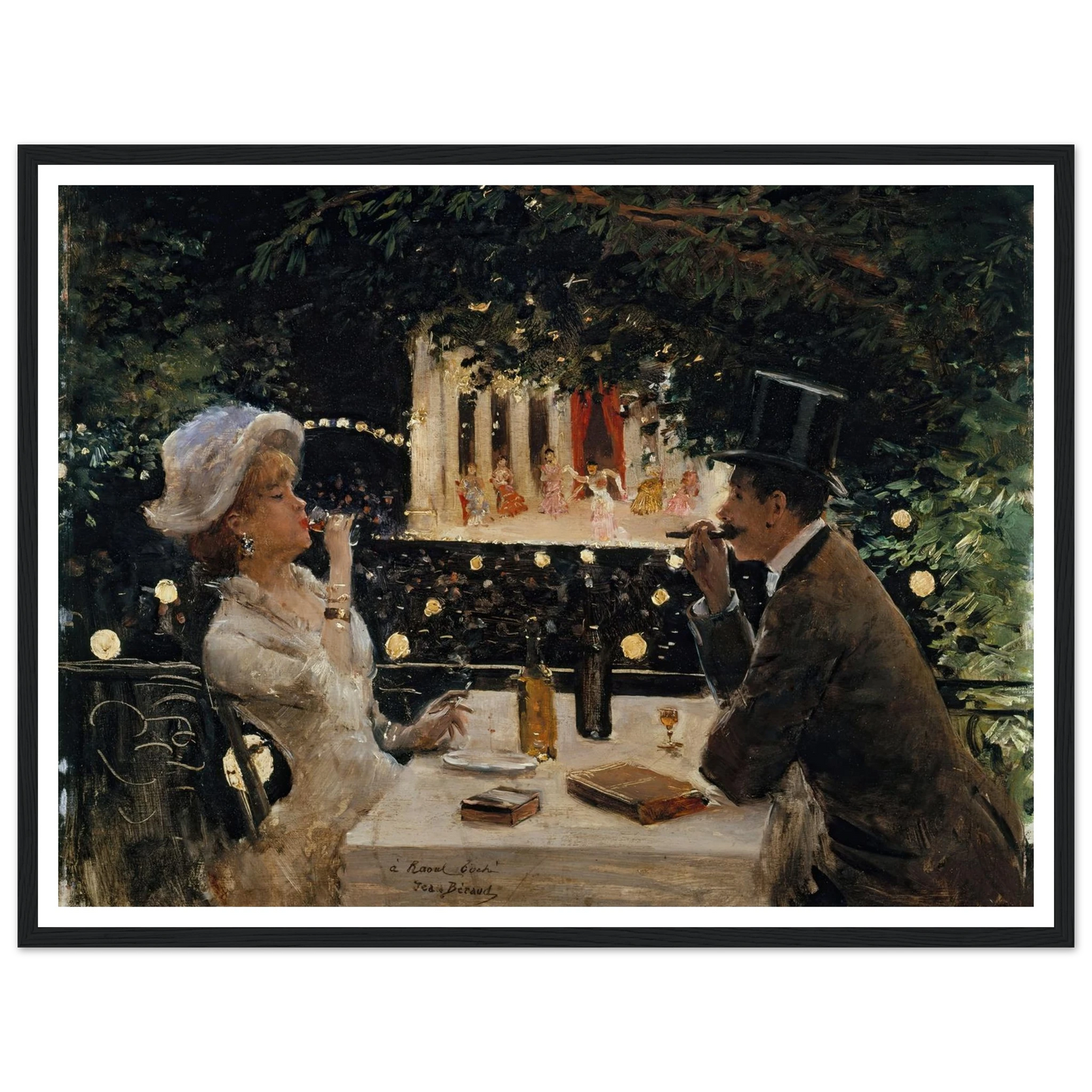 Dîner aux Ambassadeurs (1880) Art Print | Jean Beraud - Framed Poster - 30x40 cm / 12x16″ - Black frame