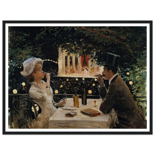 Dîner aux Ambassadeurs (1880) Art Print | Jean Beraud - Framed Poster - 30x40 cm / 12x16″ - Black frame