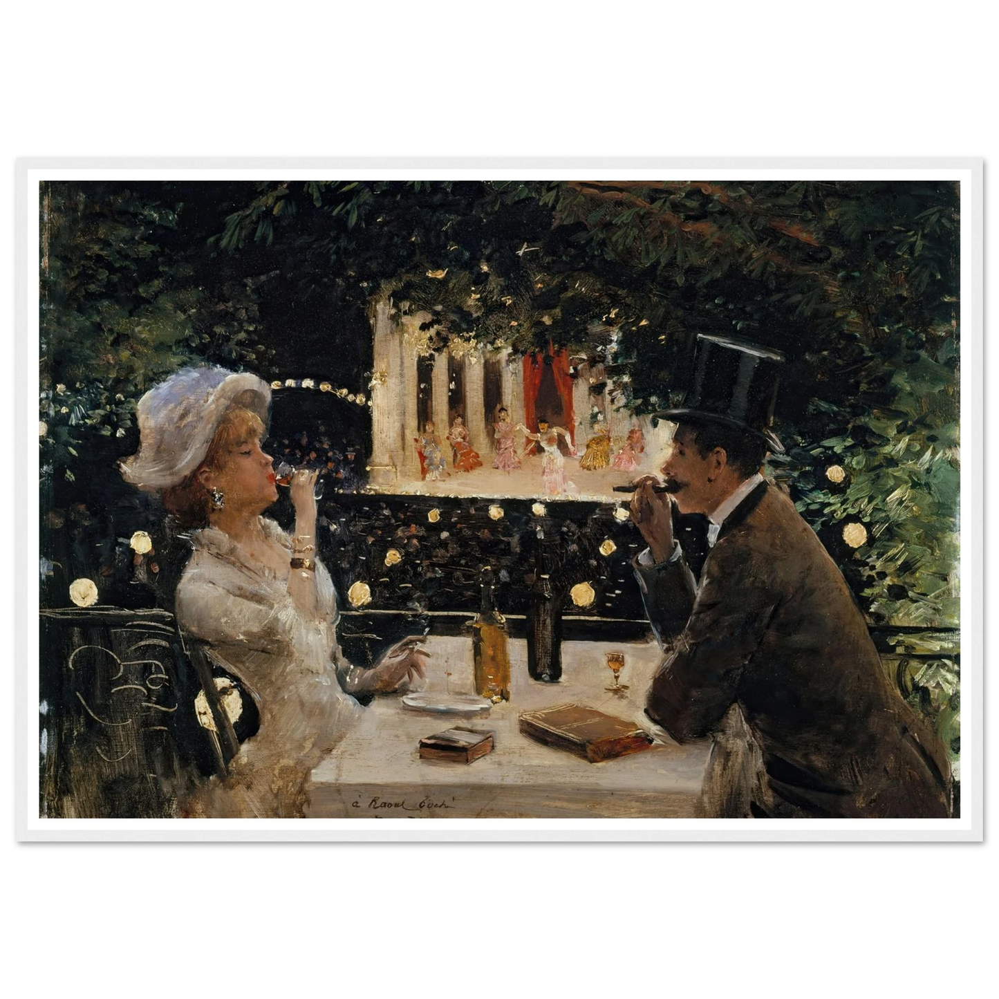 Dîner aux Ambassadeurs (1880) Art Print | Jean Beraud - Framed Poster - 30x40 cm / 12x16″ - Black frame