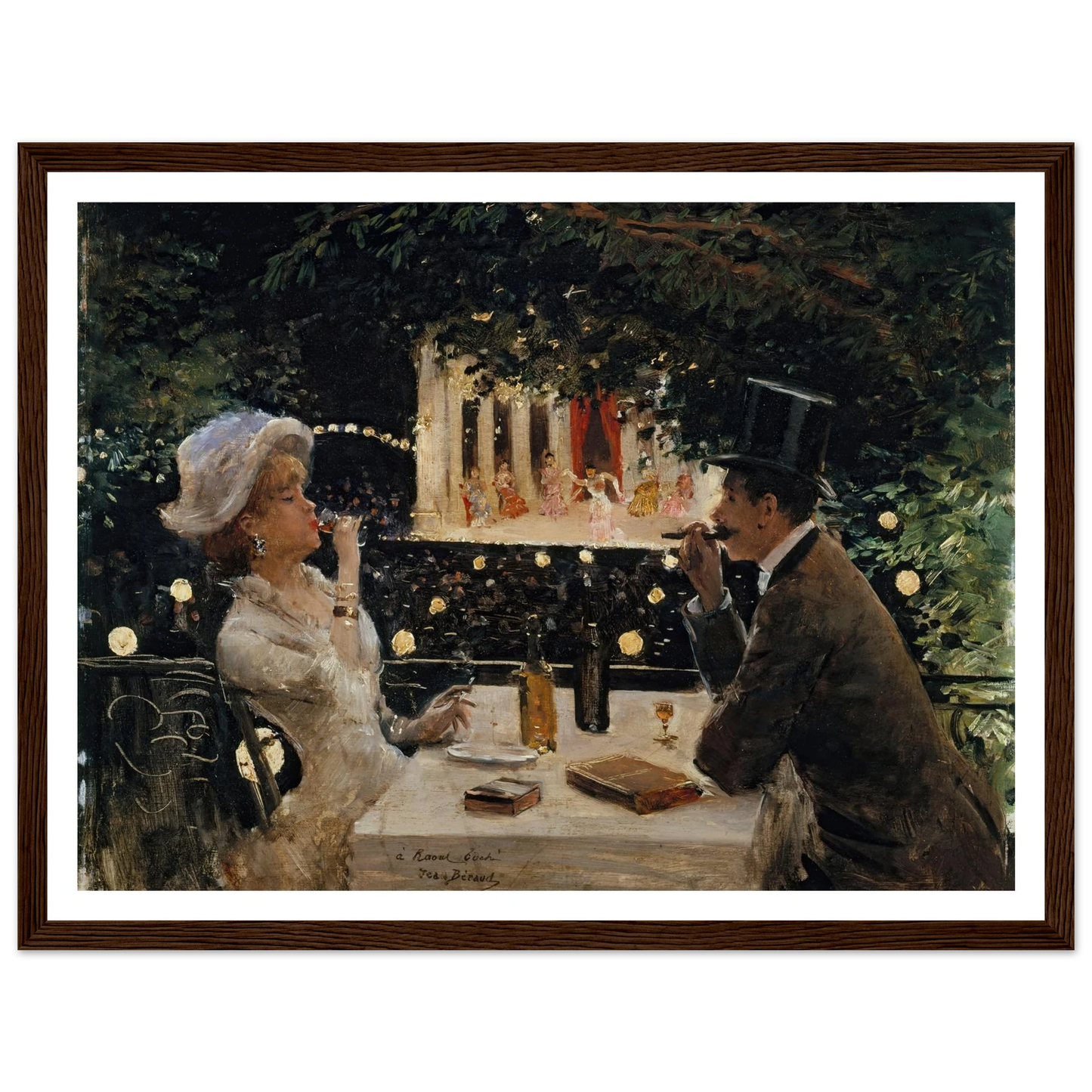 Dîner aux Ambassadeurs (1880) Art Print | Jean Beraud - Framed Poster - 30x40 cm / 12x16″ - Black frame