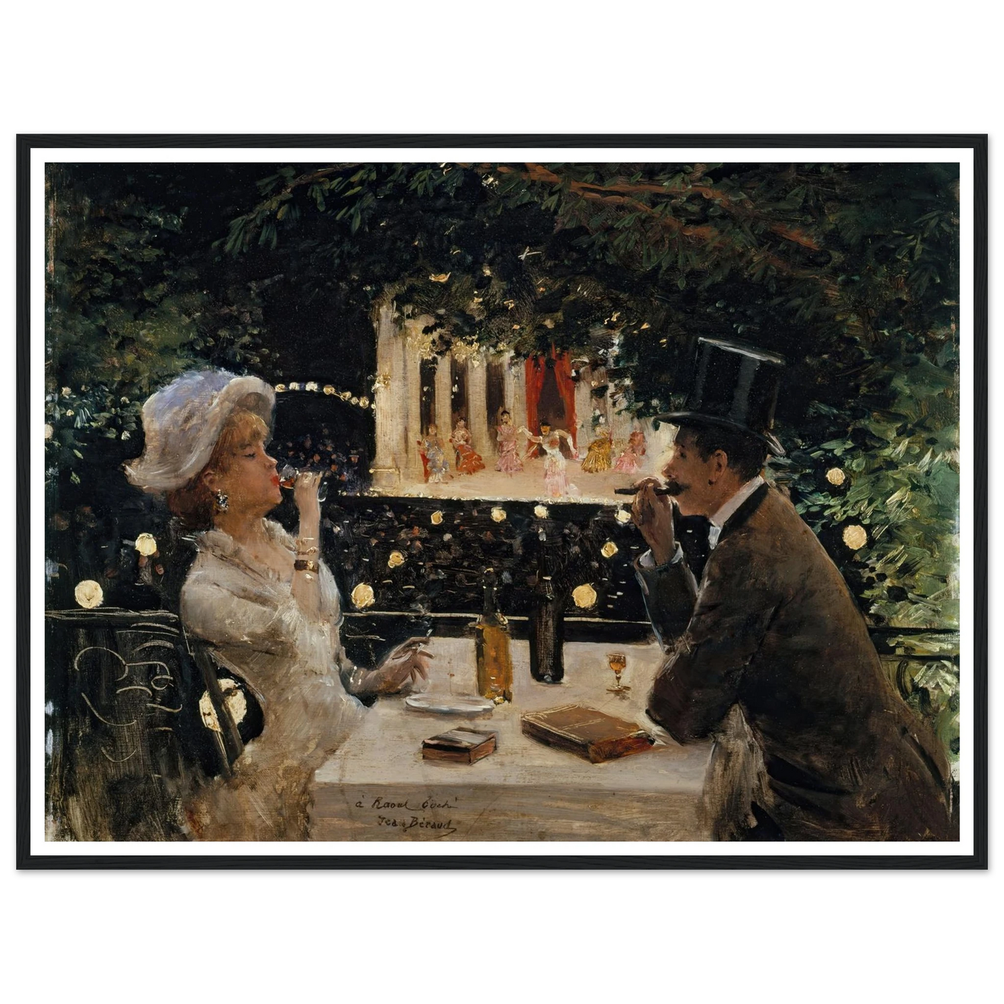 Dîner aux Ambassadeurs (1880) Art Print | Jean Beraud - Framed Poster - 30x40 cm / 12x16″ - Black frame