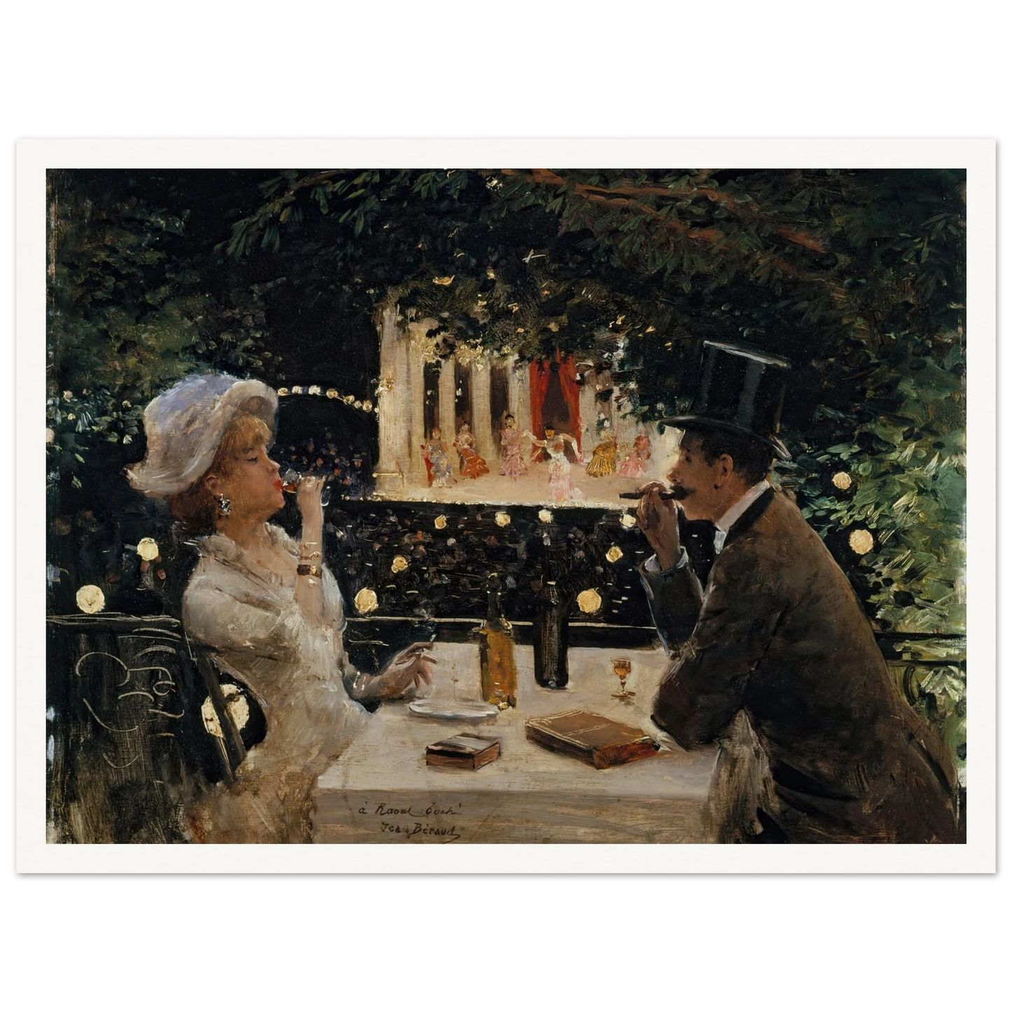 Dîner aux Ambassadeurs (1880) Art Print | Jean Beraud - Framed Poster - 30x40 cm / 12x16″ - Black frame