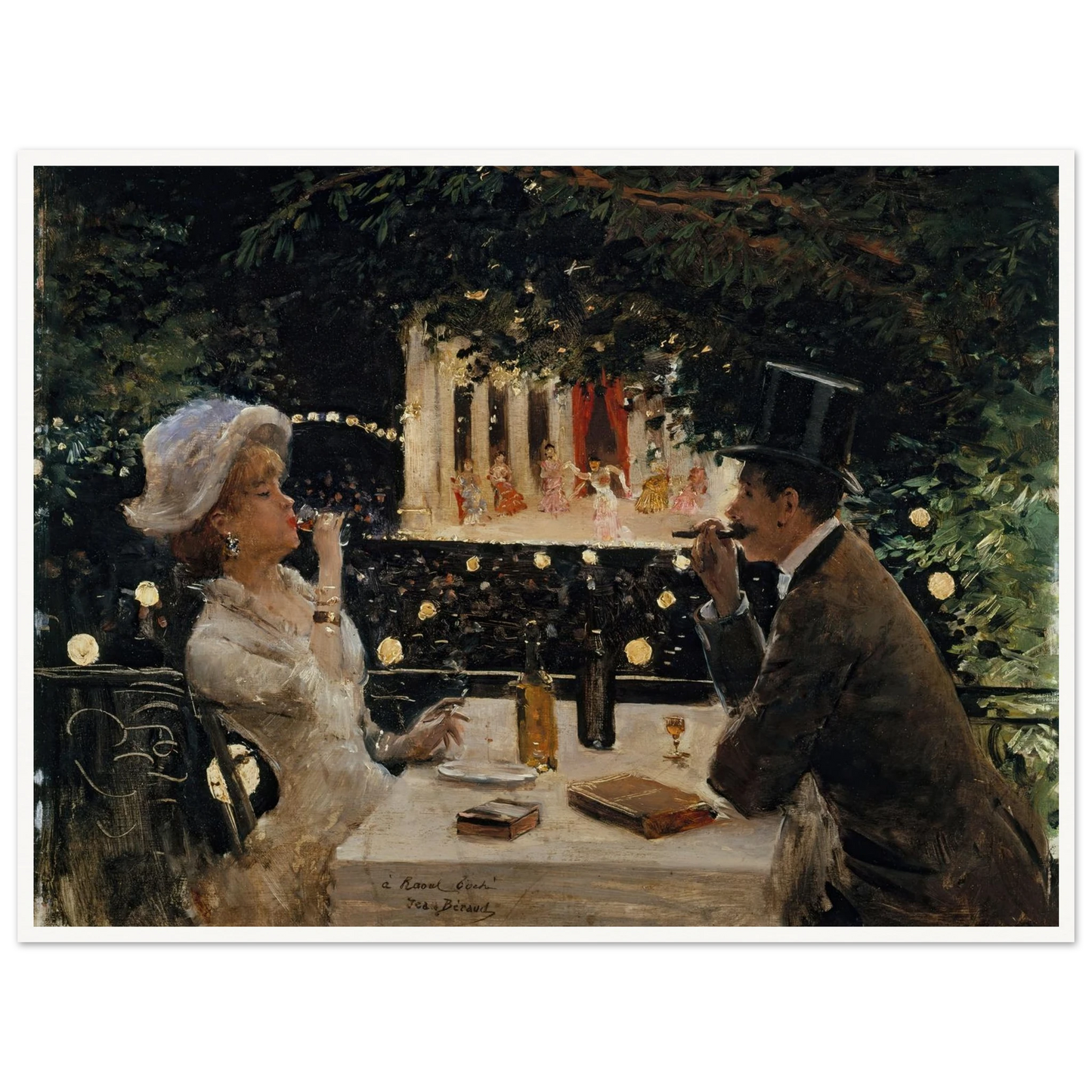 Dîner aux Ambassadeurs (1880) Art Print | Jean Beraud - Framed Poster - 30x40 cm / 12x16″ - Black frame