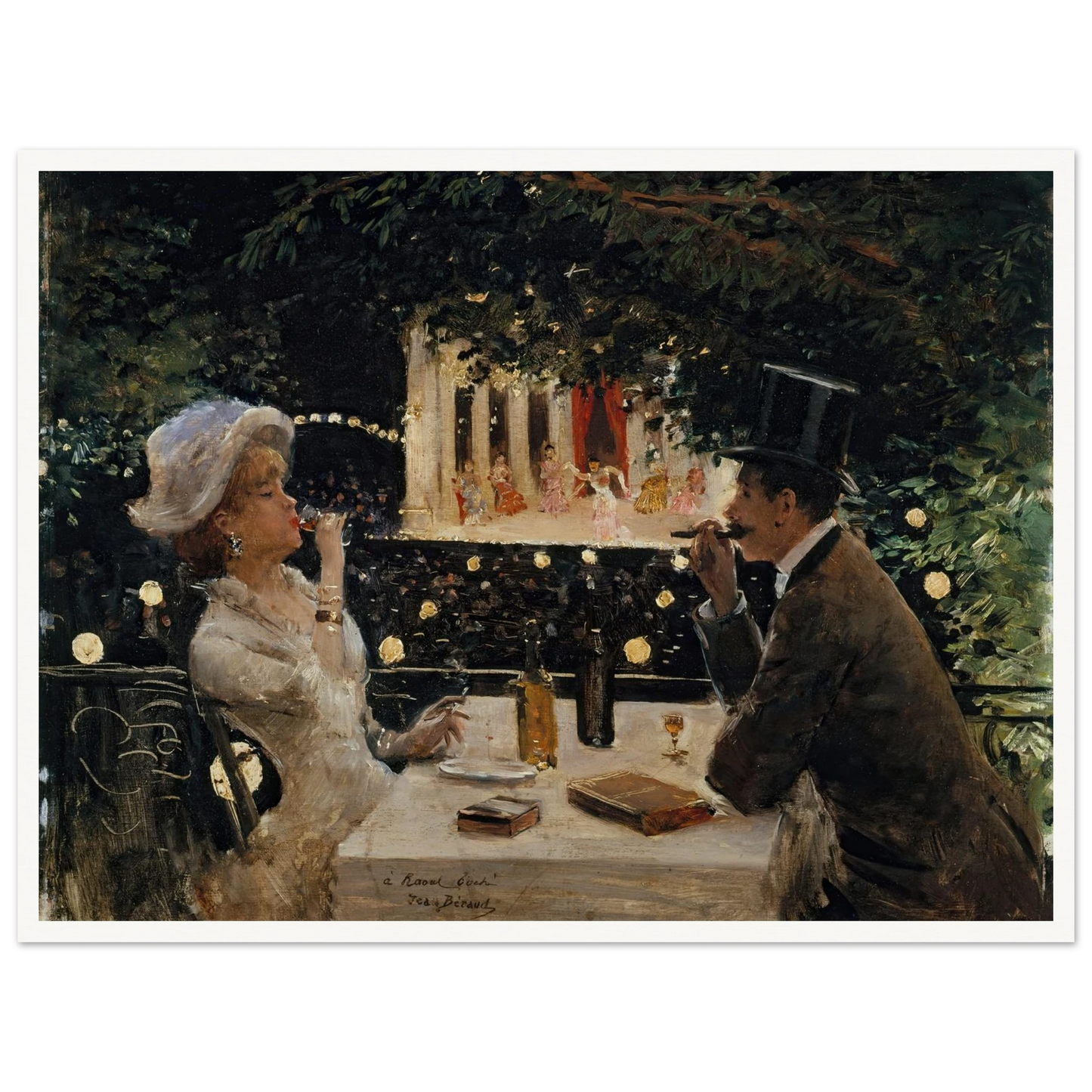 Dîner aux Ambassadeurs (1880) Art Print | Jean Beraud - Framed Poster - 30x40 cm / 12x16″ - Black frame