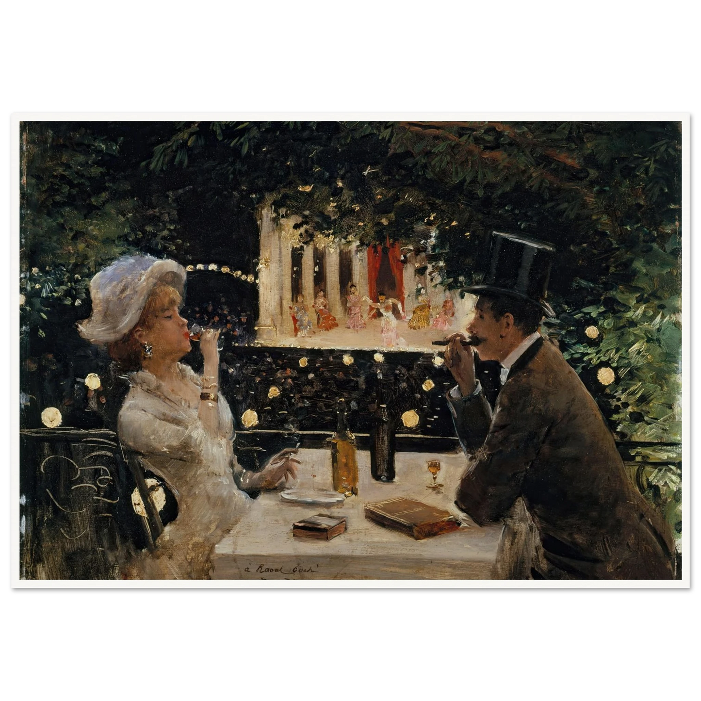 Dîner aux Ambassadeurs (1880) Art Print | Jean Beraud - Framed Poster - 30x40 cm / 12x16″ - Black frame