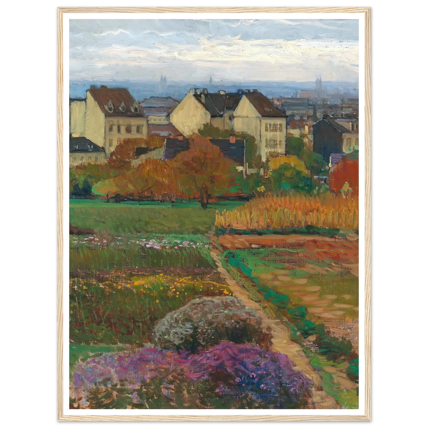 Döbling Wien Art Print | Carl Moll - Framed Poster - 30x40 cm / 12x16″ - Black frame
