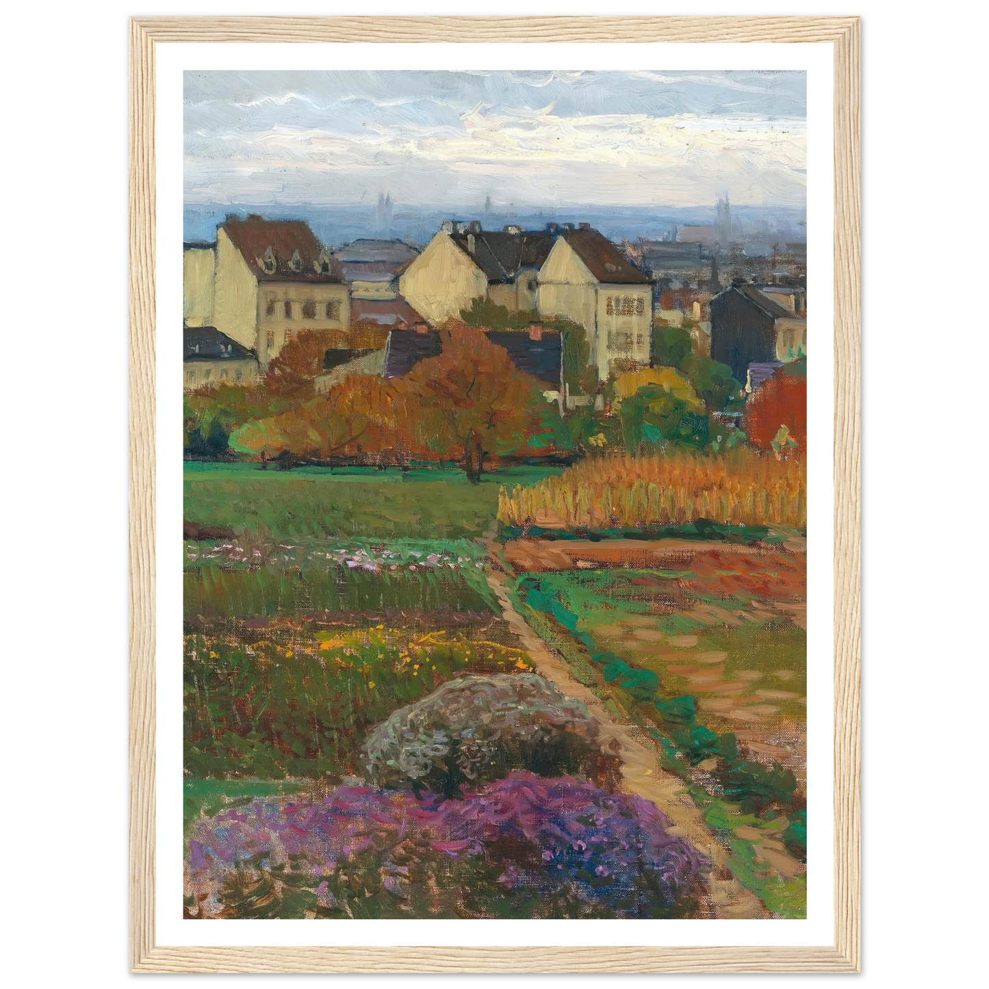 Döbling Wien Art Print | Carl Moll - Framed Poster - 30x40 cm / 12x16″ - Black frame