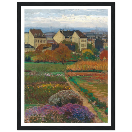 Döbling Wien Art Print | Carl Moll - Framed Poster - 30x40 cm / 12x16″ - Black frame
